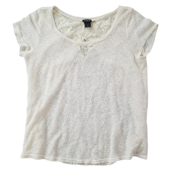 Torrid Short Sleeve Crochet Knit Top A0110 - Picture 1 of 3